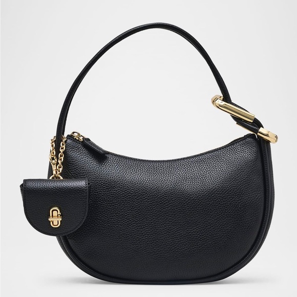 NWT Marc Jacobs Black Pebbled Leather Shoulder Bag – Gold Hardware - Picture 4 of 7